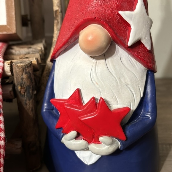 NWT PATRIOTIC HOME SWEET HOME WOODEN SIGN, GNOME AND EMBROIDERED TOWEL BUNDLE - Picture 16 of 16